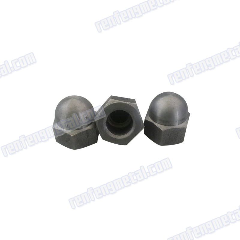 Carbon steel nickel plated hex domed cap nut