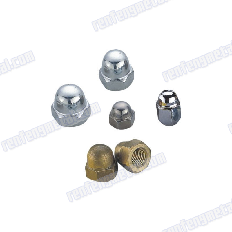 brass yellow zinc Hex cap nut