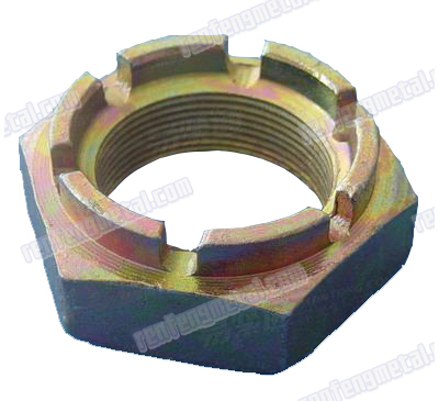 China Nickel plated brass hex slotted nut