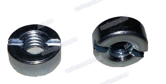 Oxide black Titanium galvanized slotted round nut