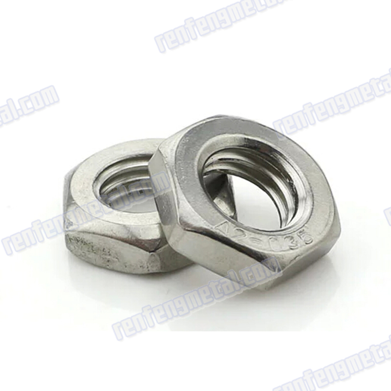 Alloy steel nickel white hex jam nut