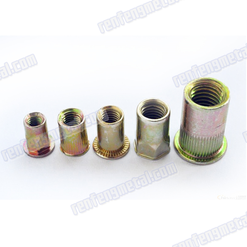 High quality Brass Yellow Zinc Round Rivet Nuts