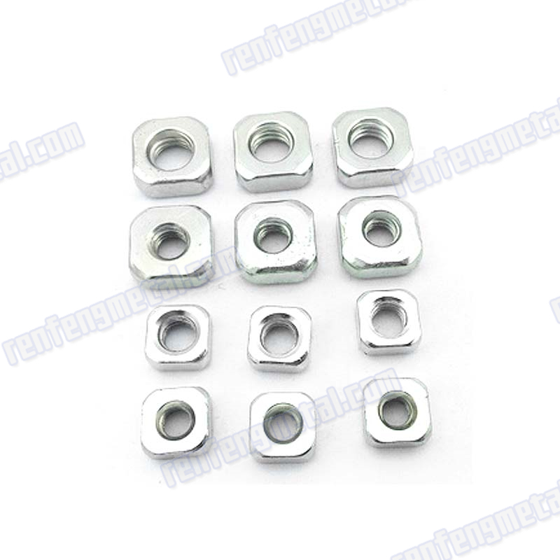 China white zinc carbon steel square weld nuts