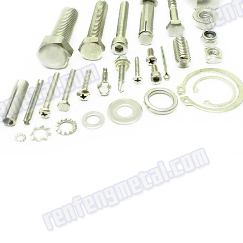 Nickel white hex head stainless steel wood screw