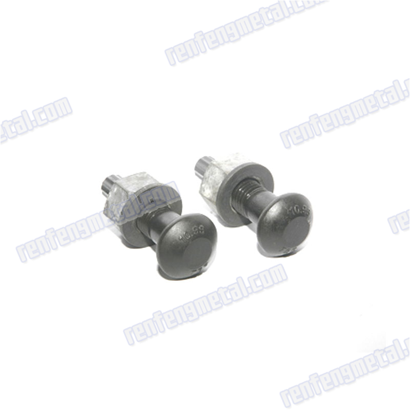 Silver dacroment round head steel structures bolt