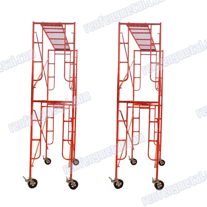 Steel yellow zinc wooden door scaffolding Frame