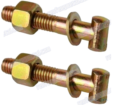 Yellow zinc alloy steel T-type fastener screw