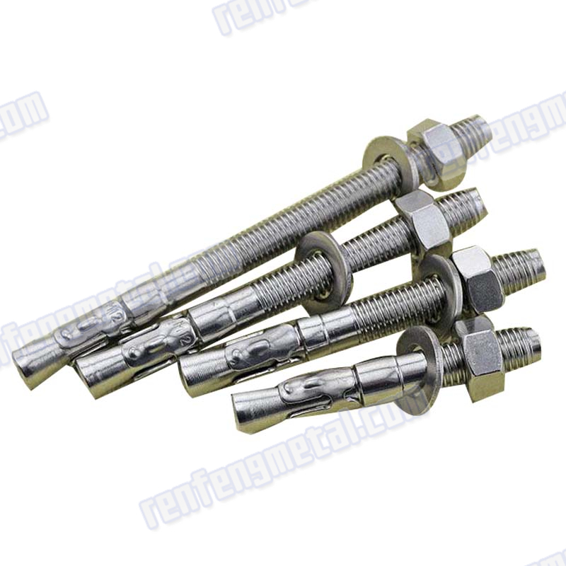 Galvanized carbon steel threaded Wedge anchor