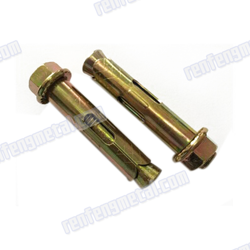 Brass galvanized drop in anchor