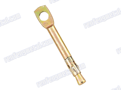 Yellow zinc carbon steel Tie wire anchor with clip