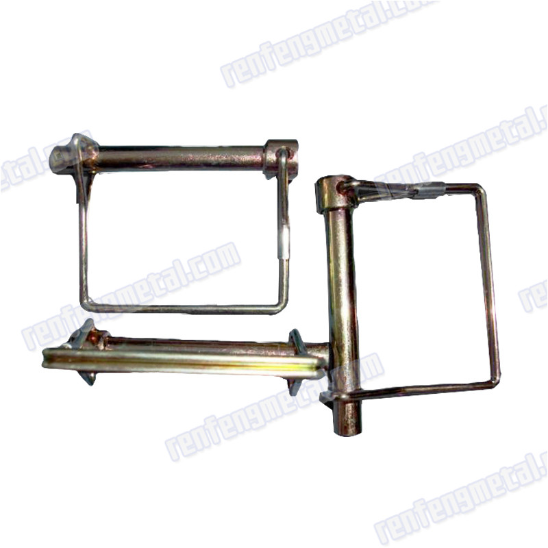 double wires square  brass safety pin dacromet