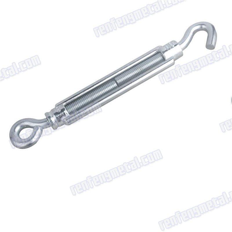 Hook and Eye Turnbuckle white zinc plated