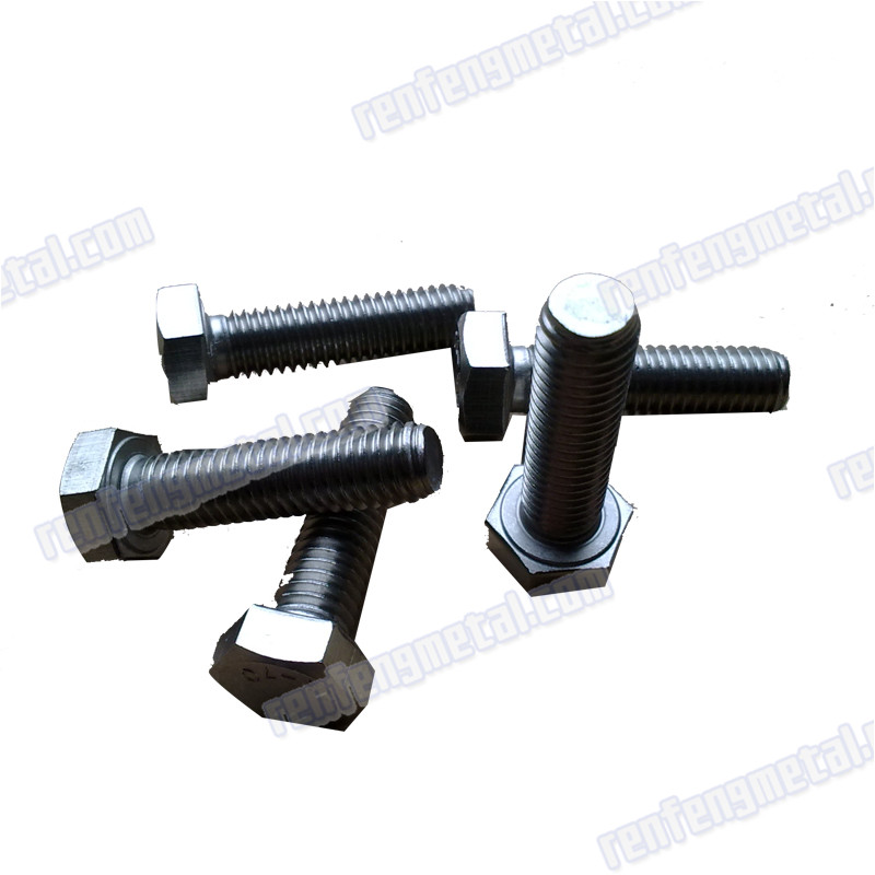 Carbon steel Hex screws black oxide finish