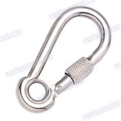 Steel zinc plated snap hook with eyelet and screw
