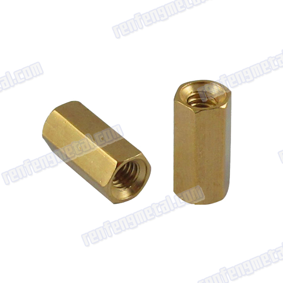 High Precision galvanized hex Brass Coupling Nut