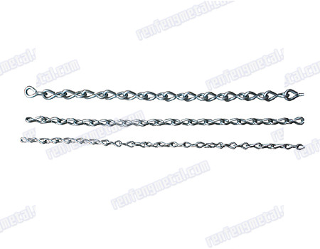 Zinc plated iron single jack chain