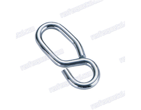 Steel nickel plated shaped hook without tongue