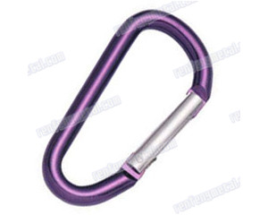 High quality purple aluminium D type snap hook