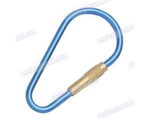 blue aluminium snap hook with brass screw