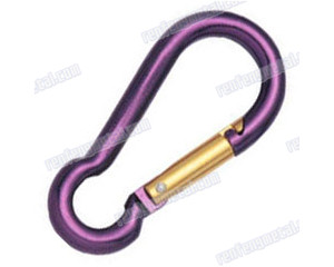purple aluminium snap hook carbine type
