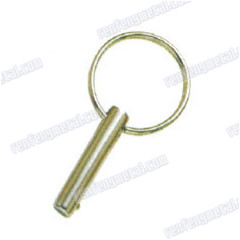 steel nickel plated rolding-up pin with round ring