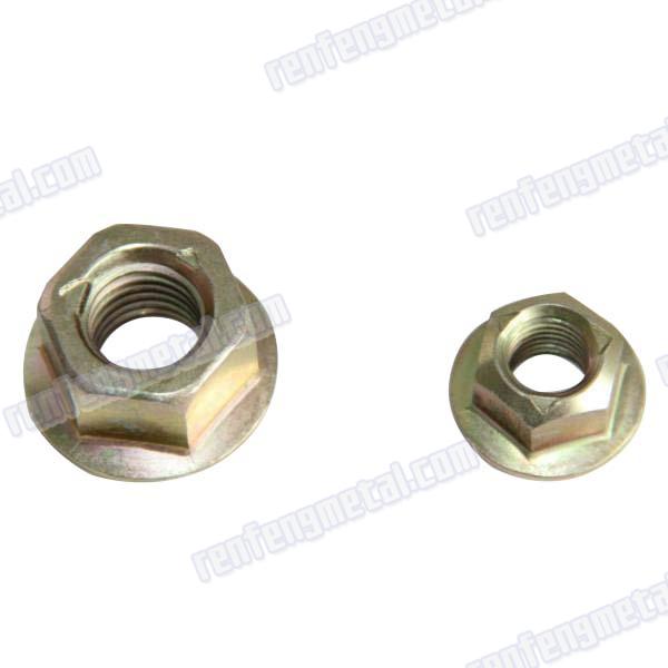 Brass yellow zinc hex thread lock nuts