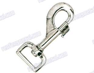 nickel plated swiveling strap eye bolt snap hook