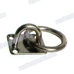 stainless steel square eye plate with ring