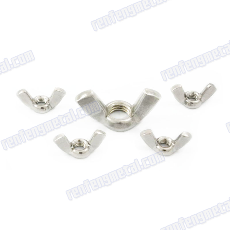 Nickel plated stainless steel butterfly wing nut