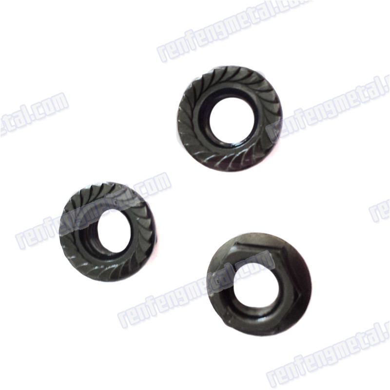 Alloy steel oxide black galvanized hex flange nut