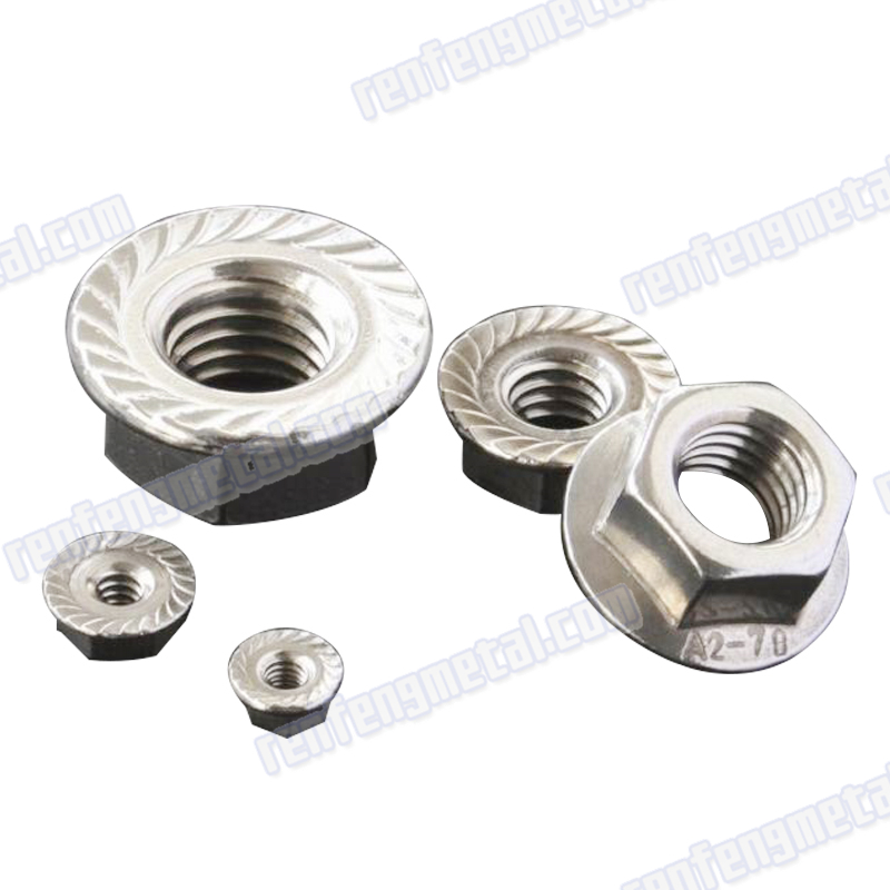 Carbon steel dacroment white zinc Hex flange nut