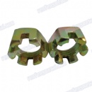 Gold Yellow zinc brass Hex slotted castle nut