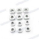 China white zinc carbon steel square weld nuts