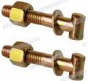 Yellow zinc alloy steel T-type fastener screw