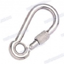 Steel zinc plated snap hook with eyelet and screw