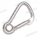 Steel oblique angle snap hook with eyelet