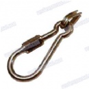 White steel carabine type quick link with thimble