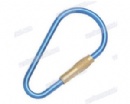 blue aluminium snap hook with brass screw