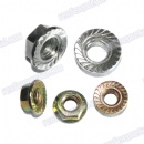 Galvanized silver aluminium serrated flange nut