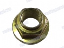 Brass yellow zinc hex flange nut with thread